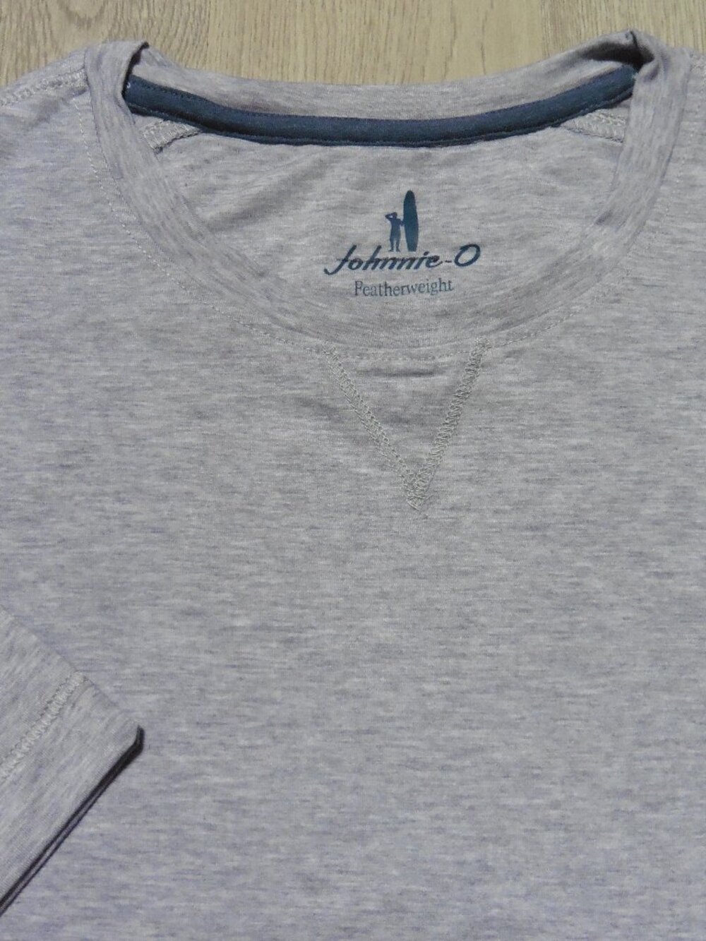 JOHNNIE O Mens M L XL THE COURSE T SHIRT GREY FEATHERWEIGHT PERFORMANCE GOLF TEE